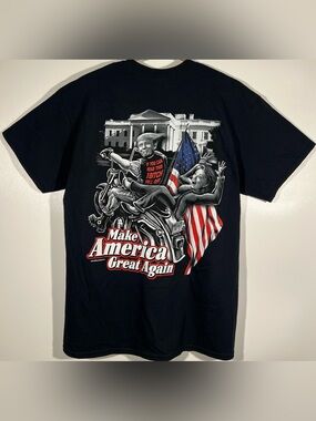 Make America Great Again Donald Trump Hilary Clinton T-shirt Size Large